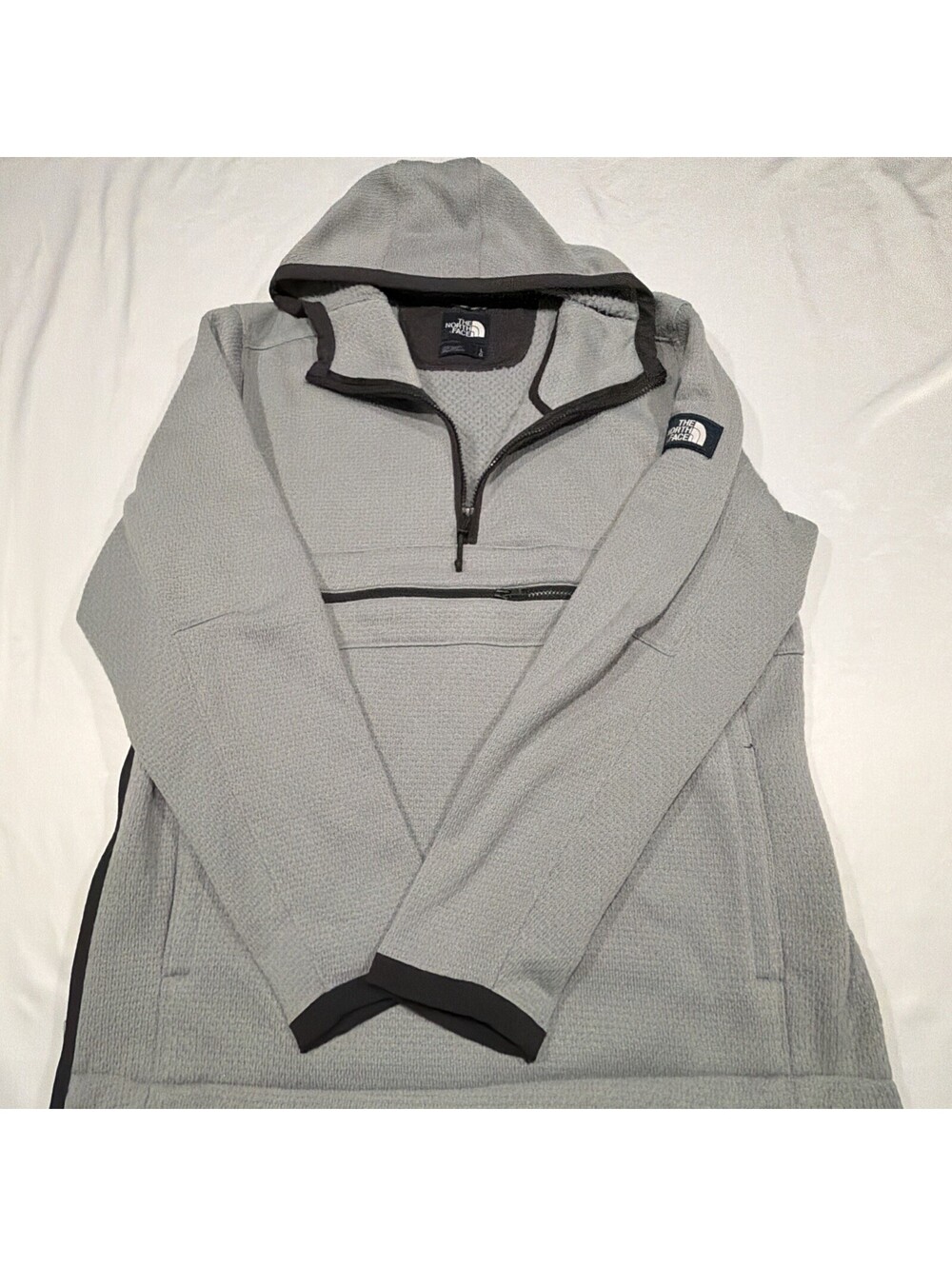 The North Face Be-Layed Back Anorak Hoodie 1/4 Zip Fleece Gray Men’s L NF0A3MFR